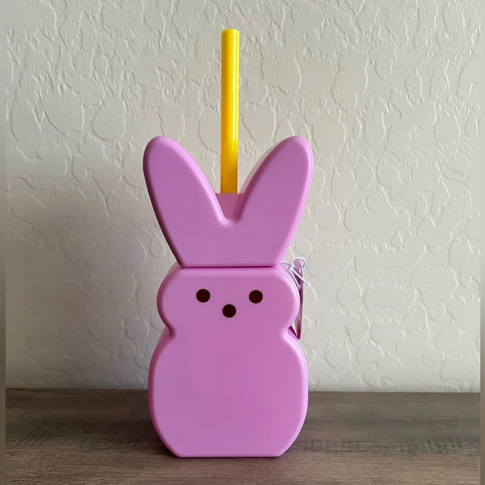 Target Bullseyes PEEPS Bunny Tumbler Cup with Straw -Purple